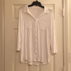 Target White Collared Button Up Shirt - Large