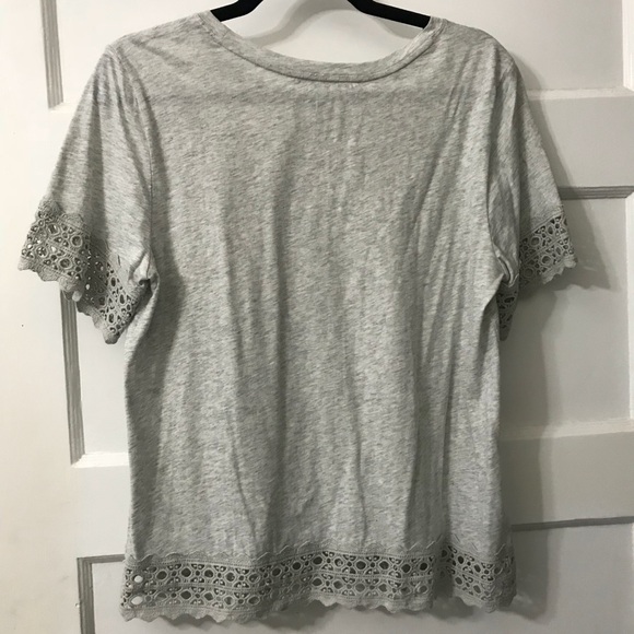 LOFT t-shirt with lace detail - Picture 2 of 6