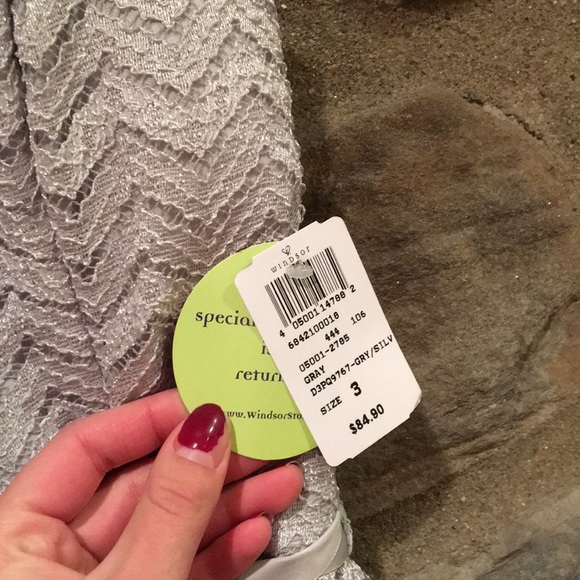 Windsor Sparkly Grey Ombré Formal Dress (3/4) - Picture 4 of 4