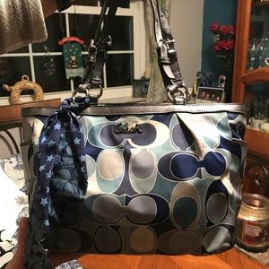 Coach silky cloth purse