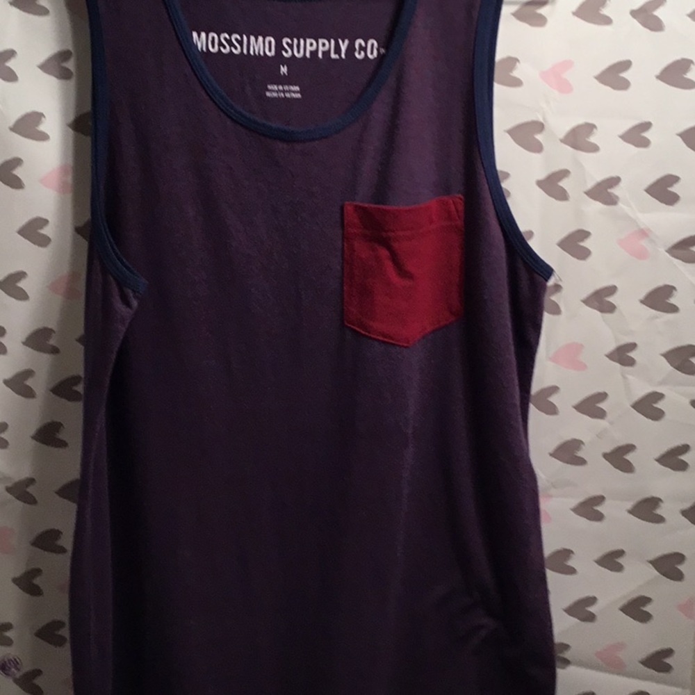 Blue and red tank top