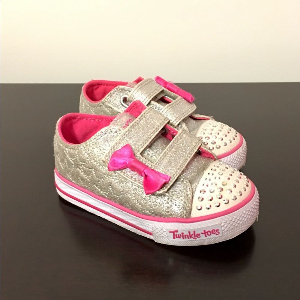 Silver Skechers Twinkle Toes Toddler