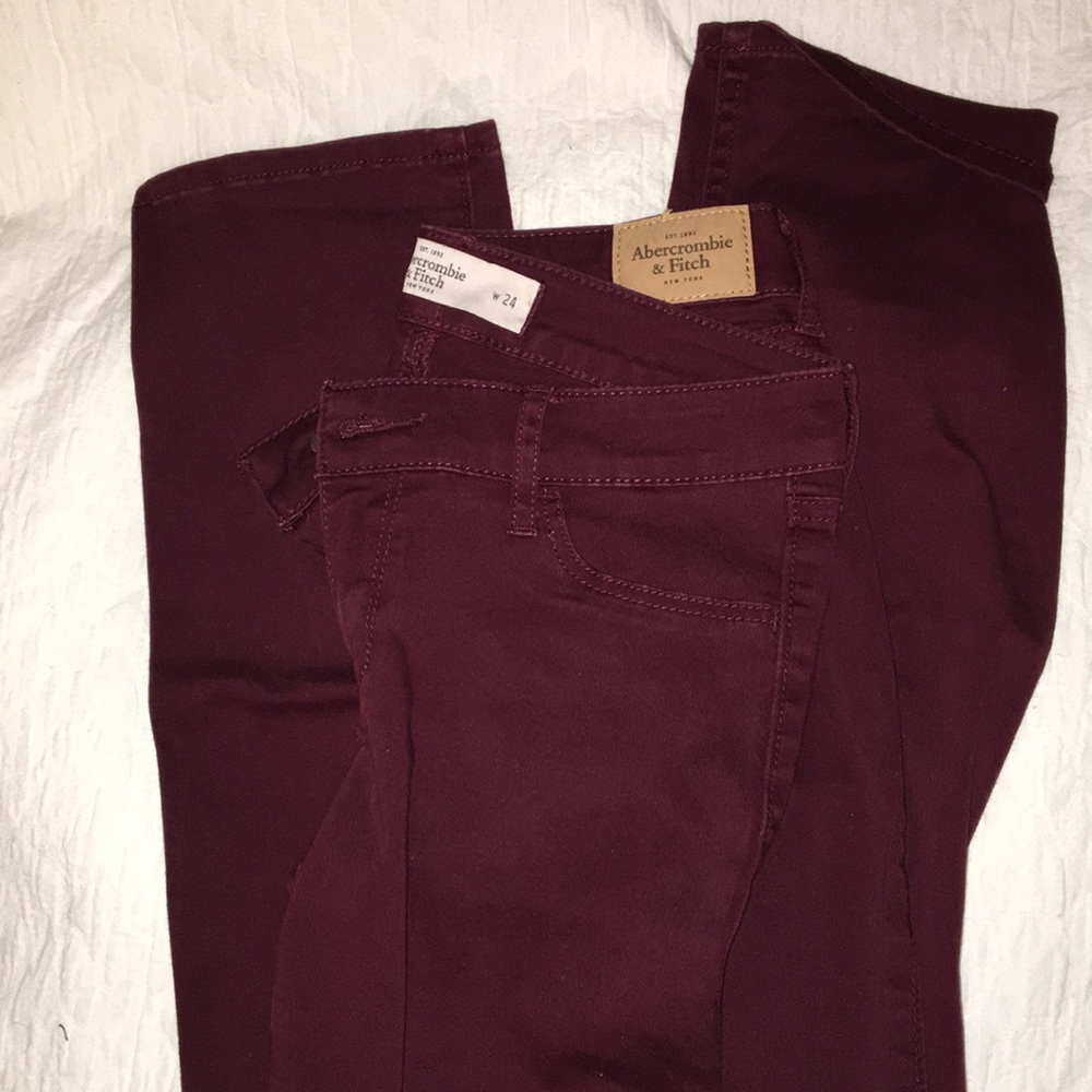 Maroon Skinny Jeans