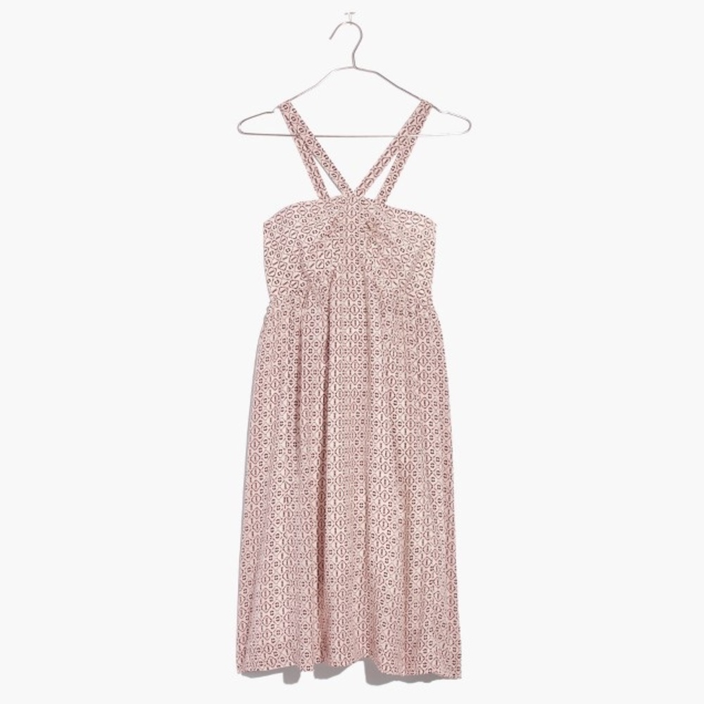 Madewell silk convertible halter dress