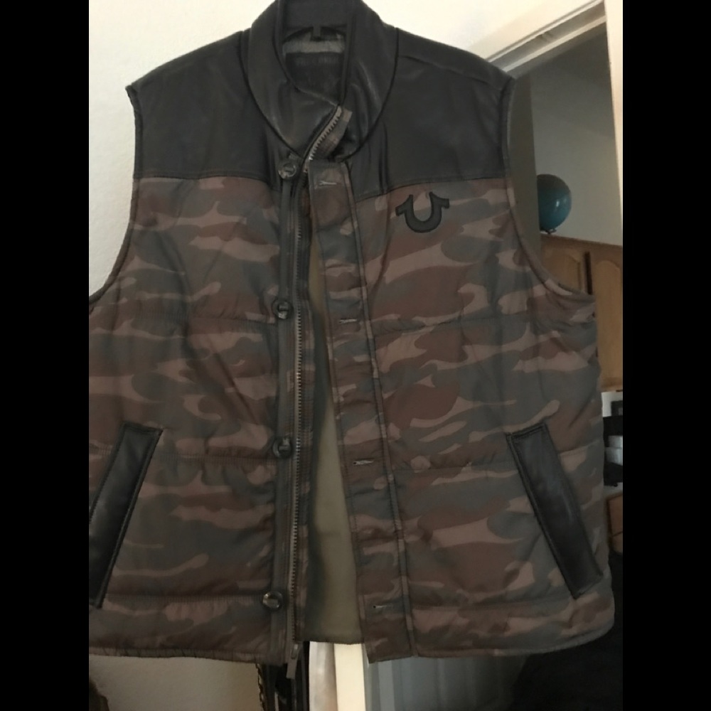 True Religion Camo Puffer Vest