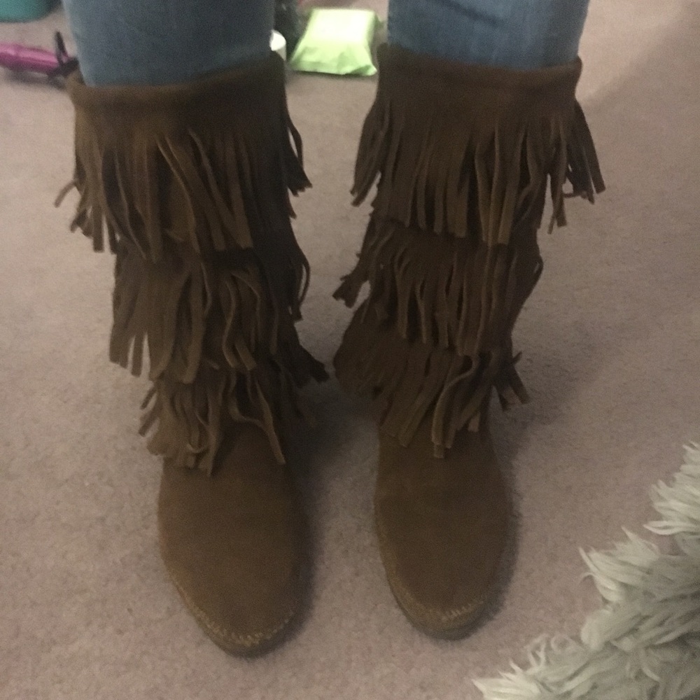 Minnetonka Fringe Boots