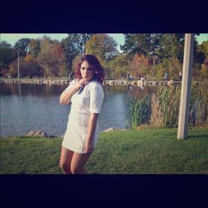 bcbg white formal dress