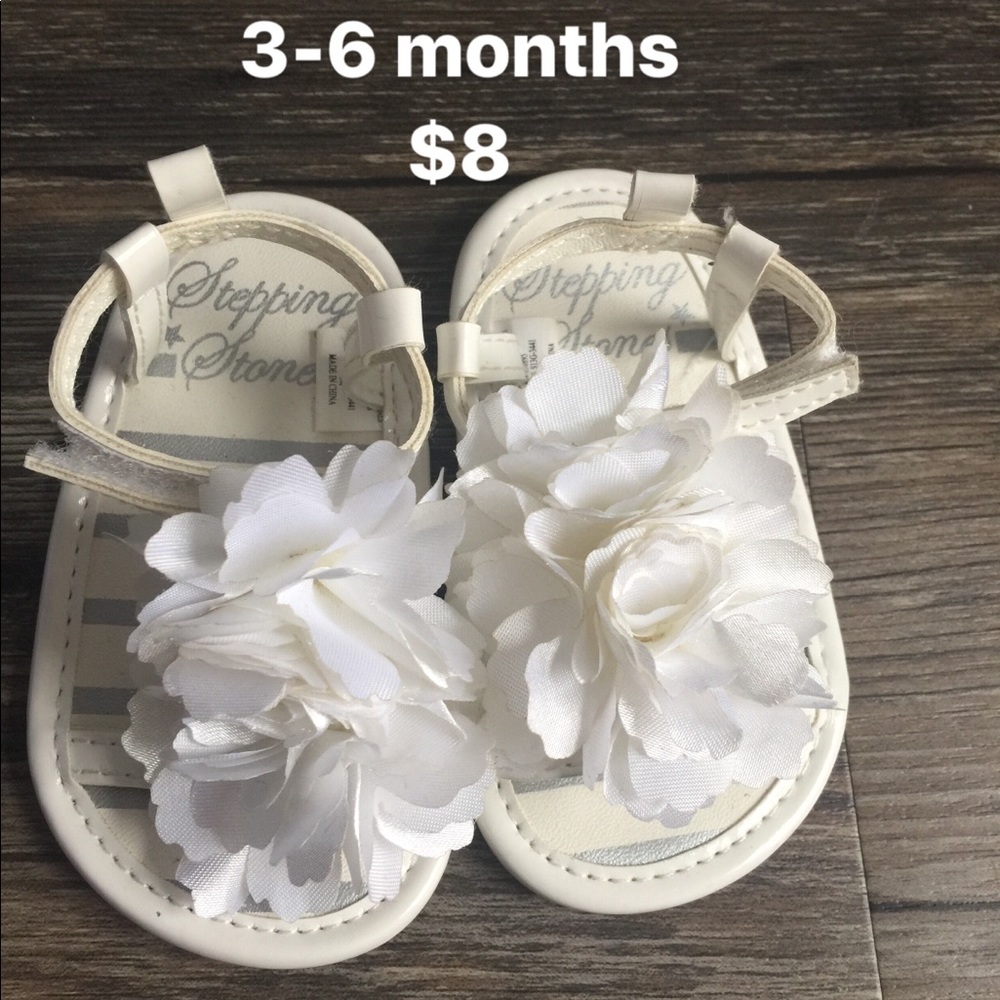 White baby sandals