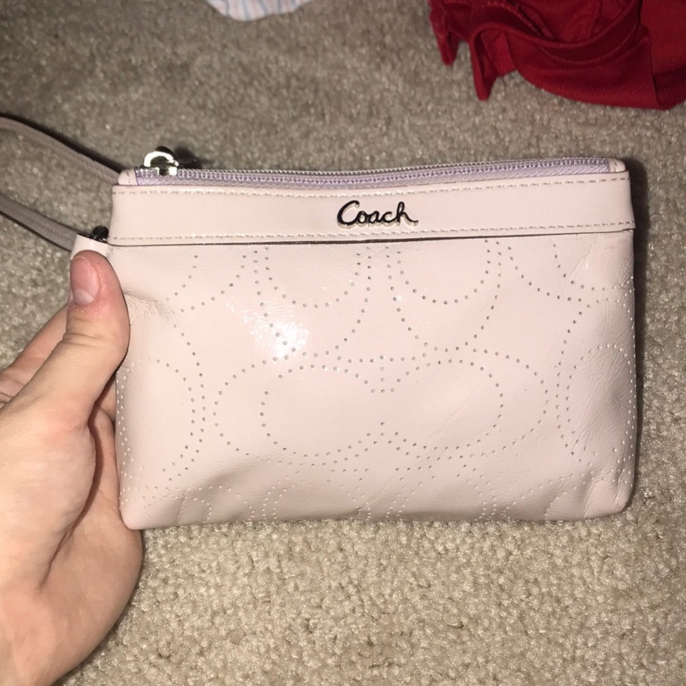 Purple Leather Coach Wristlet - Picture 2 of 4