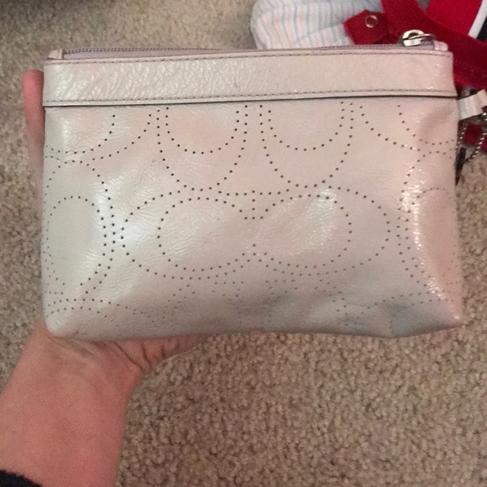 Purple Leather Coach Wristlet - Picture 3 of 4
