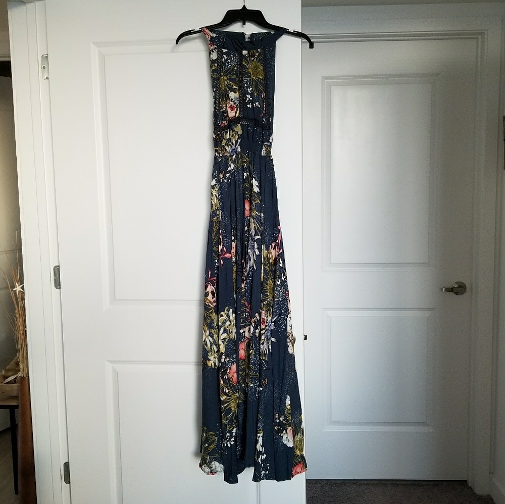 Blue long formal dress