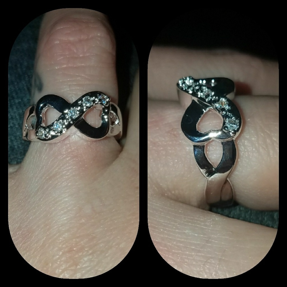 .925 Sterling Silver Infinity ring