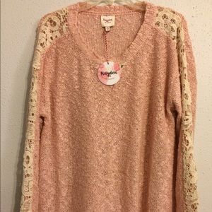 NWT Blush Sweater from Madison + Mallory