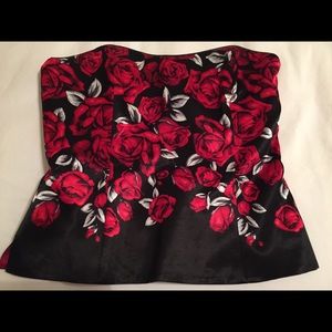 Rose pattern bustier 