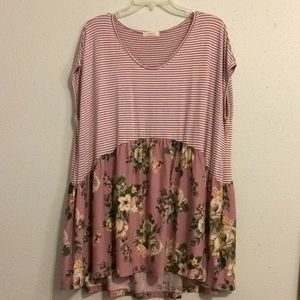 Oddi plus size floral swing top