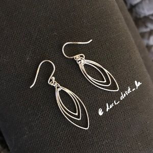 Sterling Silver Geometric Drop Earrings