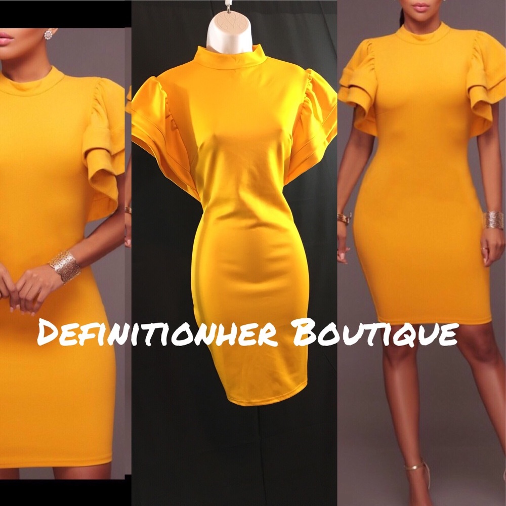 Mustard Midi Dress