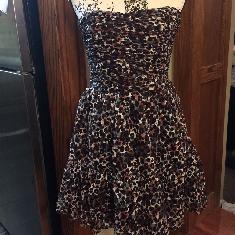 Tulle animal print dress