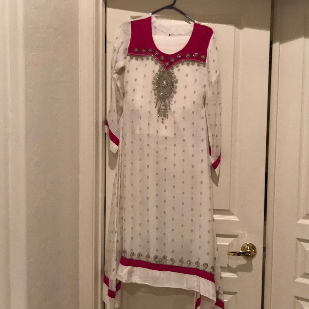 Beautiful white party wear