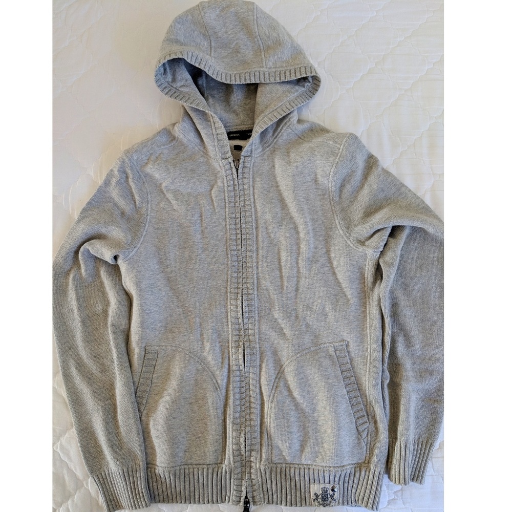 Express Grey Hooded Sweater