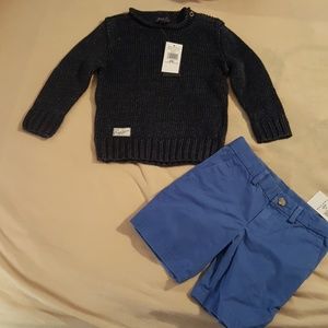 Toddler boy navy blue Ralph Lauren Sweater