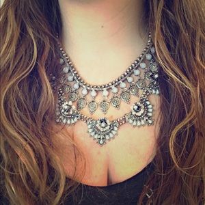 Zara statement sparkly necklace