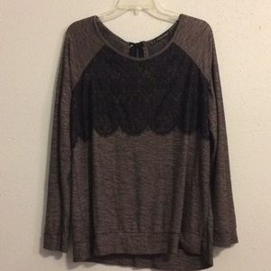 Maurice's lace tie back sweater