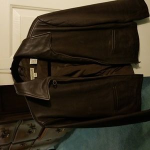 Ann Taylor Leather bomber jacket