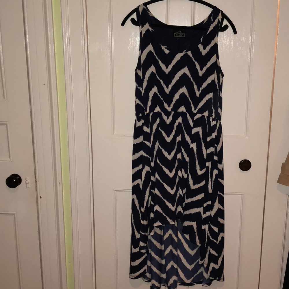 Chevron High-Low Dress