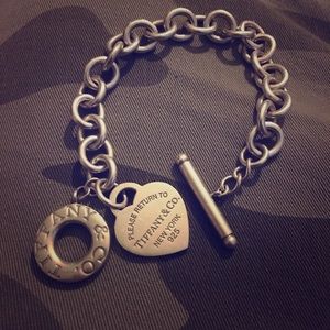 Tiffany and Co. Silver heart bracelet
