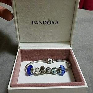 Pandora silver charm bracelet