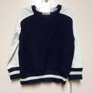 Blue and Grey Toddler Sweater, 2T