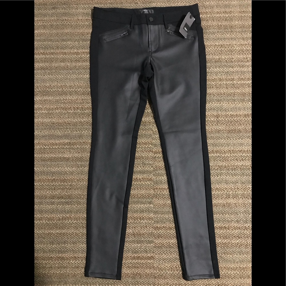 MOSSIMO BLACK FAUX LEATHER STRETCH PANTS
