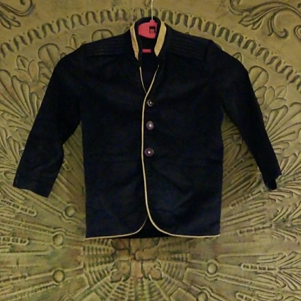 Unique Velvet Military Style Blazer, Boy's Size 4