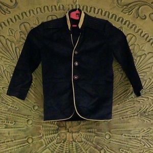 Unique Velvet Military Style Blazer, Boy's Size 4