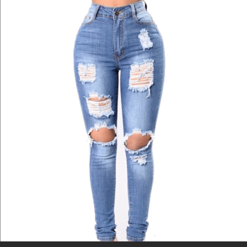 Fashion Nova ripped jeans