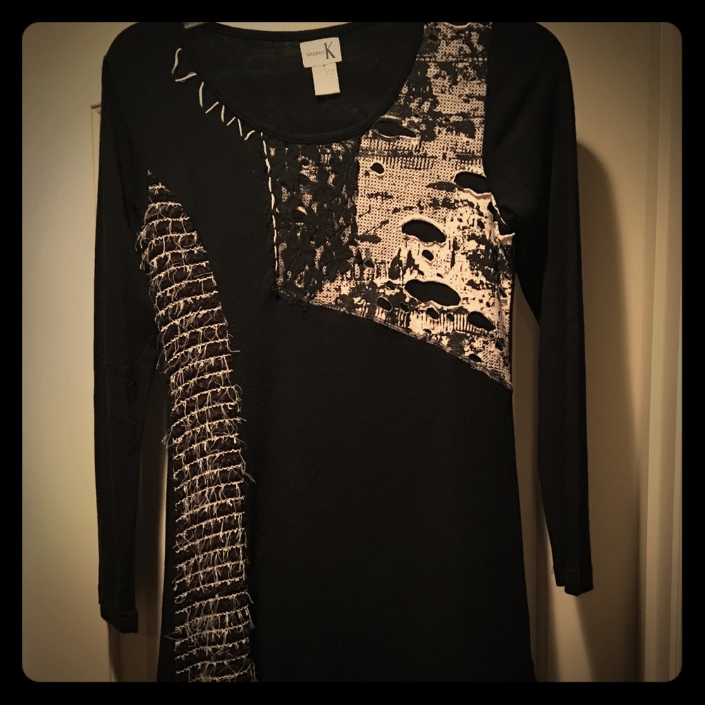 Mixed-media type dress