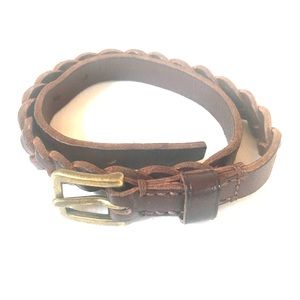 Woven leather Coach bracelet