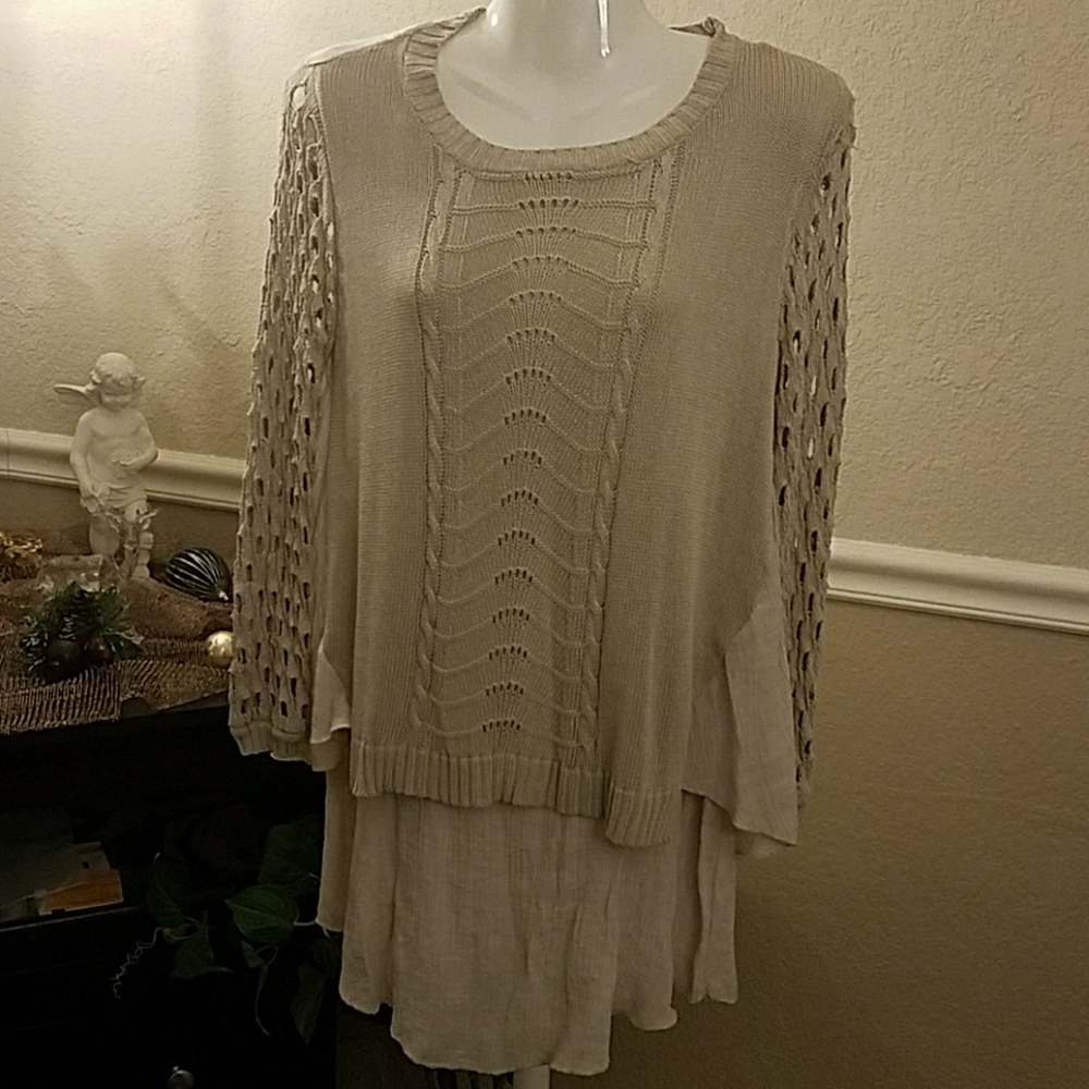 Deconstructed Layered Sweater sz Large