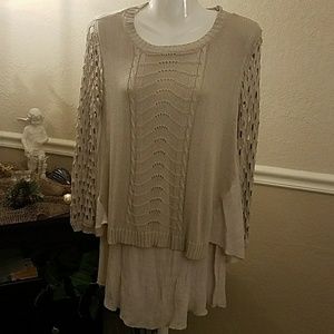 Deconstructed Layered Sweater sz Large