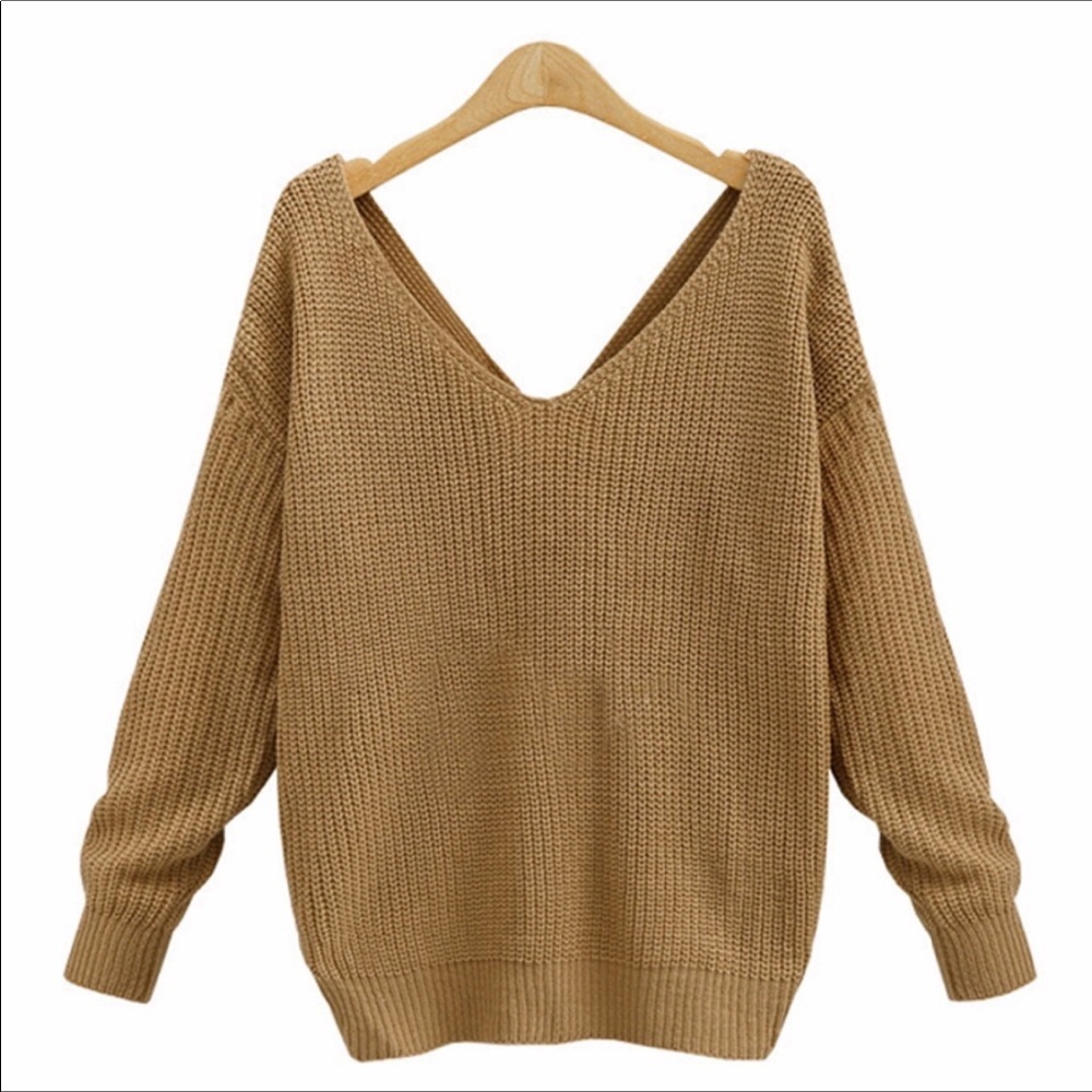 ✨New✨Camel Twisted knot sweater - Picture 3 of 4