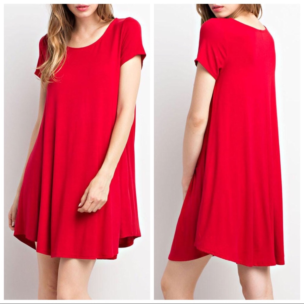 JUST IN❤️Red Pocket Dress