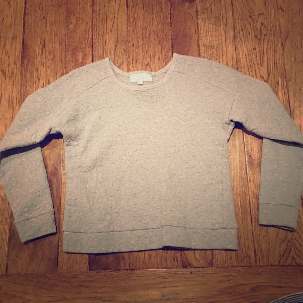 Loft quilted cropped sweatshirt