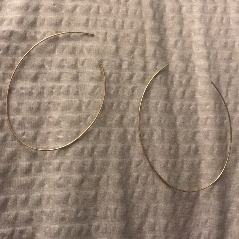 Open oval hoop earrings
