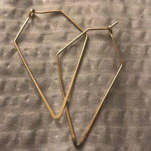 Geometric gold tone earrings