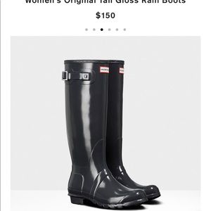 Women’s Hunter Rain Boots Grey