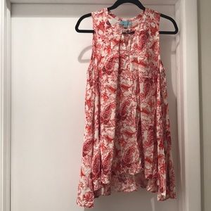 WORN ONCE ‼️Red Paisley Trapeze Tunic