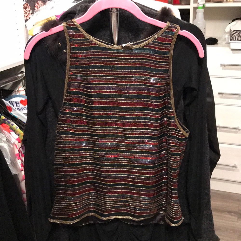 Gorgeous Sparkly Sequined Top!! Size M - image 2