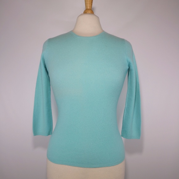 J. Crew Sweaters - J. Crew Light Blue Cashmere Crewneck Sweater