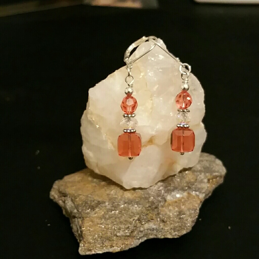 Handmade Vintage Swarovski Crystal Earrings